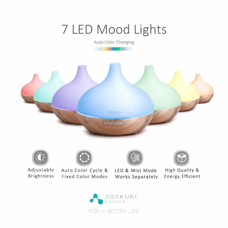 Difuzor ultrasonic premium de uleiuri esențiale SPRING Light Wood