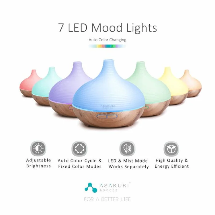 Difuzor ultrasonic premium de uleiuri esențiale SPRING Light Wood Difuzor ultrasonic premium de uleiuri esențiale SPRING Light Wood