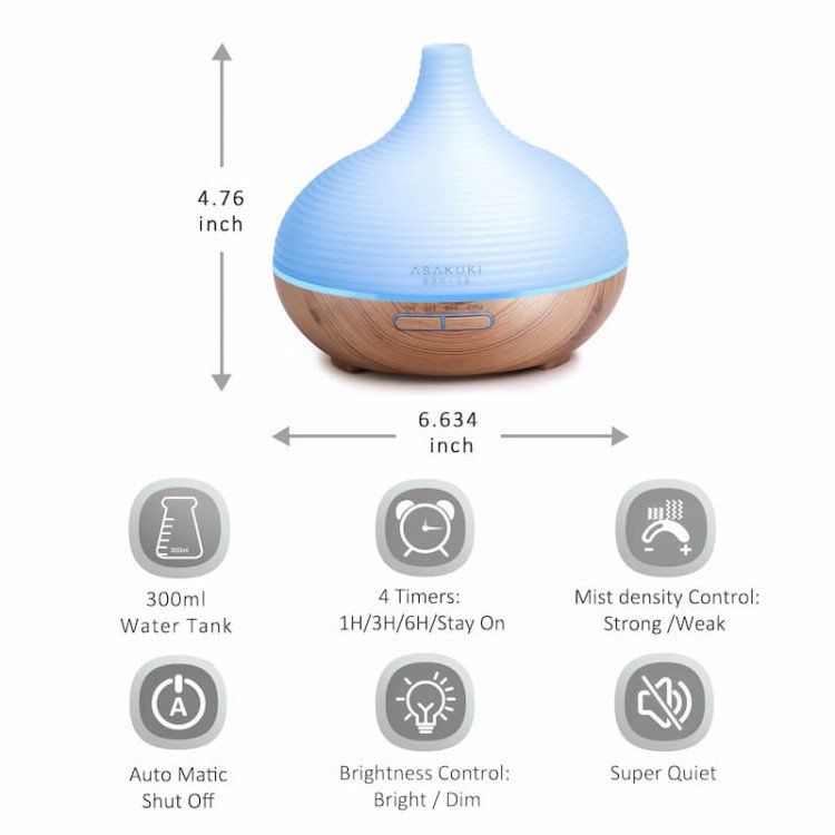 Difuzor ultrasonic premium de uleiuri esențiale SPRING Light Wood