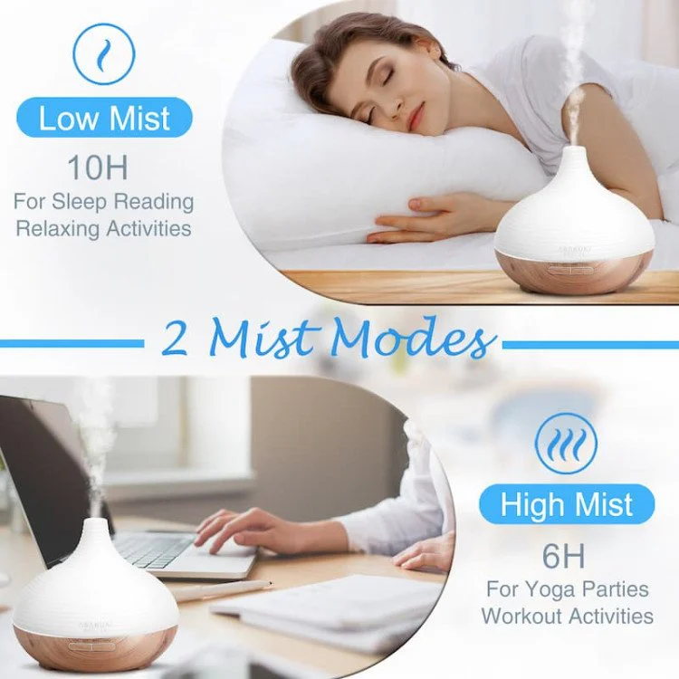 Difuzor ultrasonic premium de uleiuri esențiale SPRING Light Wood Difuzor ultrasonic premium de uleiuri esențiale SPRING Light Wood