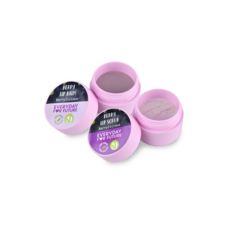 Kit balsam și scrub pentru îngrijirea buzelor Acay Berry